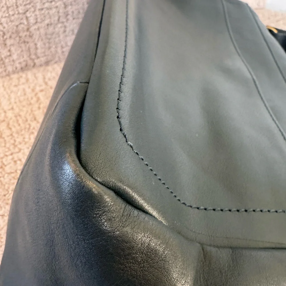 NWOT Lucky Brand Dark Green Satchel with Crossbody Strap